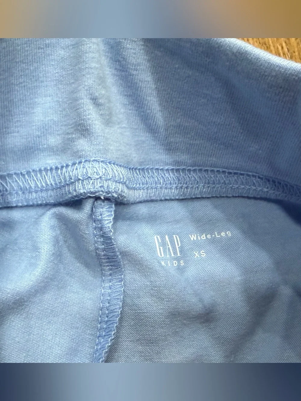 Gap Girls Wide Leg Foldover Leggings, Blue, Size XS 4-5, NEW
